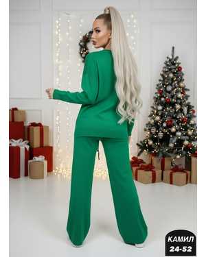 ЖЕНСКИЙ КОСТЮМ ДВОЙКА ТКАНЬ КАШЕМИР С СТРАЗАМИ