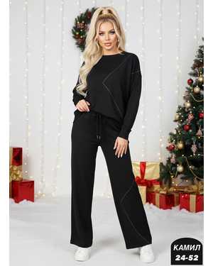 ЖЕНСКИЙ КОСТЮМ ДВОЙКА ТКАНЬ КАШЕМИР С СТРАЗАМИ