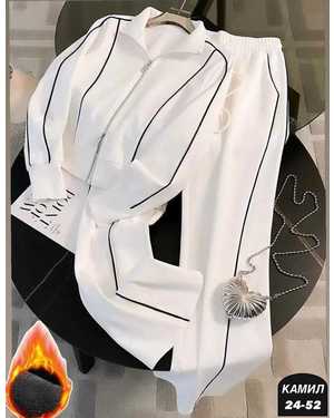 ЖЕНСКИЙ КОСТЮМ ДВОЙКА ТКАНЬ ТРЕХНИТКА С МЕХОМ