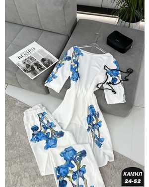 ЖЕНСКИЙ КОСТЮМ ДВОЙКА ТКАНЬ СИНГАПУР + СУБЛИМАЦИЯ