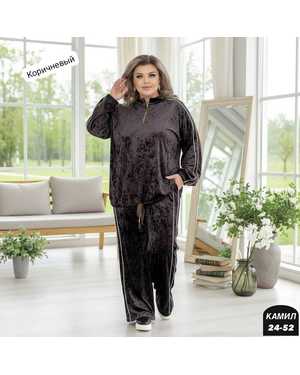 ЖЕНСКИЙ КОСТЮМ ДВОЙКА ТКАНЬ ВЕЛЮР