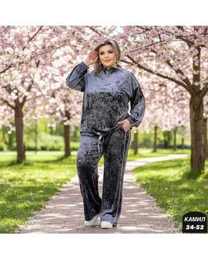 ЖЕНСКИЙ КОСТЮМ ДВОЙКА ТКАНЬ ВЕЛЮР