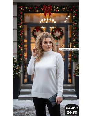 СВИТЕР ТКАНЬ КИТАЙ ЛЮРЕКС С КАМУШЕК И СТРАЗЫ