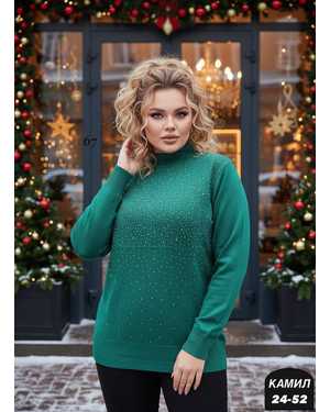 СВИТЕР ТКАНЬ КИТАЙ ЛЮРЕКС С КАМУШЕК И СТРАЗЫ