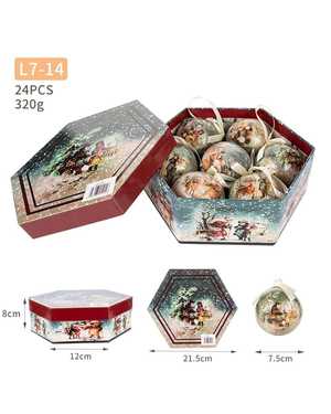 новогодние шары пластик Упаковка 7 шт