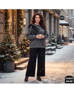 ЖЕНСКИЙ КОСТЮМ ДВОЙКА ТКАНЬ ТРЕХНИТКА НА ФЛИСЕ