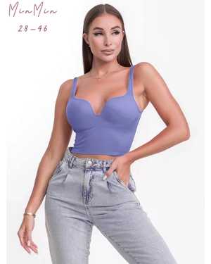 Женский топ с пуш ап - чашками без косточек