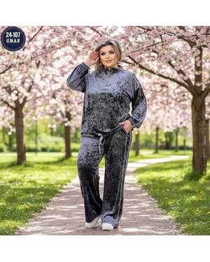 ЖЕНСКИЙ КОСТЮМ ДВОЙКА ТКАНЬ ВЕЛЮР