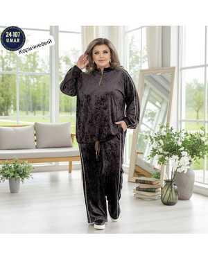 ЖЕНСКИЙ КОСТЮМ ДВОЙКА ТКАНЬ ВЕЛЮР