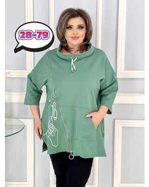 ТУНИКА В РАЗМЕР ТКАНЬ ПЛОТНЫЙ ТРИКОТАЖ