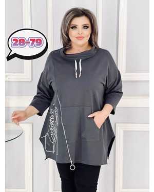 ТУНИКА В РАЗМЕР ТКАНЬ ПЛОТНЫЙ ТРИКОТАЖ