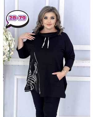 ТУНИКА В РАЗМЕР ТКАНЬ ПЛОТНЫЙ ТРИКОТАЖ