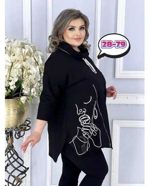 ТУНИКА В РАЗМЕР ТКАНЬ ПЛОТНЫЙ ТРИКОТАЖ