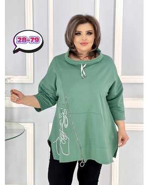 ТУНИКА В РАЗМЕР ТКАНЬ ПЛОТНЫЙ ТРИКОТАЖ