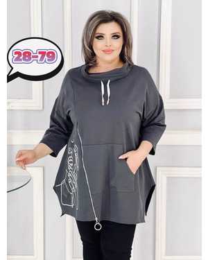 ТУНИКА В РАЗМЕР ТКАНЬ ПЛОТНЫЙ ТРИКОТАЖ