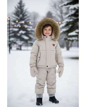 ДЕТСКИЙ КОСТЮМ В РАЗМЕР ТКАНЬ МЕМБРАННАЯ ТКАНЬ, ФЛИС, МЕХ НАТУРАЛЬНЫЙ, ХОЛЛОФАЙБЕР