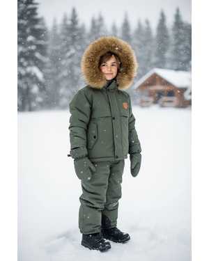 ДЕТСКИЙ КОСТЮМ В РАЗМЕР ТКАНЬ МЕМБРАННАЯ ТКАНЬ, ФЛИС, МЕХ НАТУРАЛЬНЫЙ, ХОЛЛОФАЙБЕР