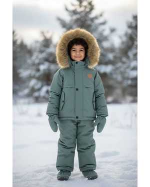 ДЕТСКИЙ КОСТЮМ В РАЗМЕР ТКАНЬ МЕМБРАННАЯ ТКАНЬ, ФЛИС, МЕХ НАТУРАЛЬНЫЙ, ХОЛЛОФАЙБЕР