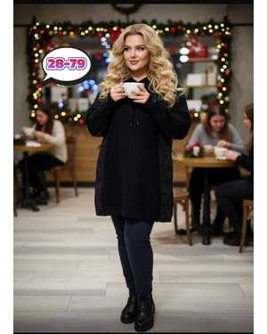 ТУНИКА В РАЗМЕР ТКАНЬ ВЯЗАНЫЙ