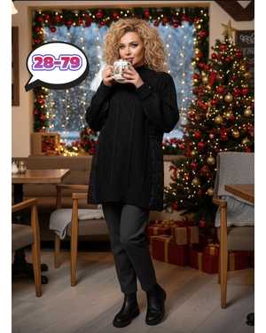 ТУНИКА В РАЗМЕР ТКАНЬ ВЯЗАНЫЙ