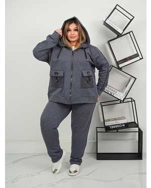 КОСТЮМ ТКАНЬ 3Х НИТКА, ЕВРО МЕХ