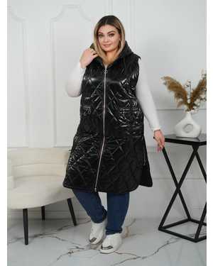 ЖИЛЕТКА ТКАНЬ ЛАКЕ НА ПОДКЛАДКЕ