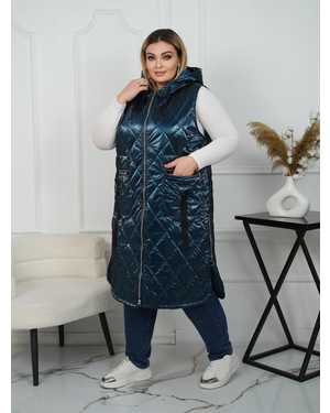 ЖИЛЕТКА ТКАНЬ ЛАКЕ НА ПОДКЛАДКЕ