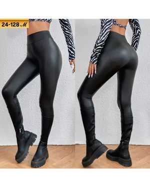 ЛЕГГИНСЫ ТКАНЬ КОЖА, ФЛИСОВАЯ ПОДКЛАДКА