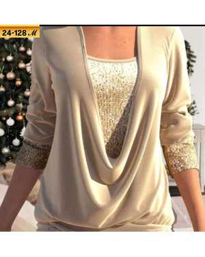 КОФТА ТКАНЬ КРЕП + ПАЙЕТКА