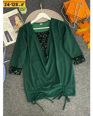 КОФТА ТКАНЬ КРЕП + ПАЙЕТКА