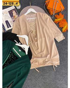 КОФТА ТКАНЬ КРЕП + ПАЙЕТКА