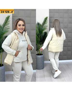 ЖЕНСКИЙ КОСТЮМ ДВОЙКА ТКАНЬ ФЛИС, ПЛАЩЁВКА С СИНТЕПОНОМ