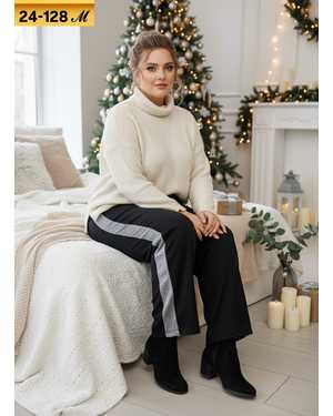 ШТАНЫ ТКАНЬ ТРИКОТАЖ+ ЛЮРЕКС