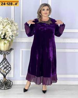 ПЛАТЬЕ ТКАНЬ ЛОМАНЬ ВЕЛЮР
