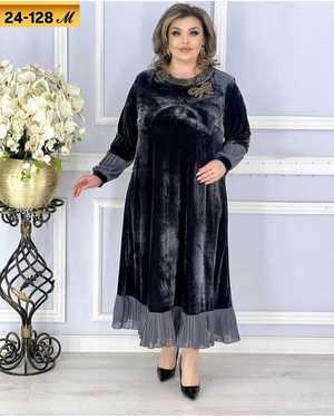 ПЛАТЬЕ ТКАНЬ ЛОМАНЬ ВЕЛЮР