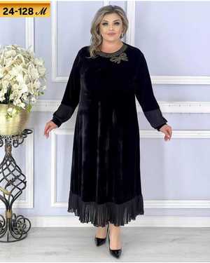 ПЛАТЬЕ ТКАНЬ ЛОМАНЬ ВЕЛЮР