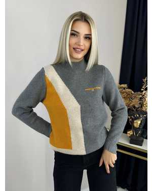 СВИТЕР ТКАНЬ 48% КАШЕМИР, 29% ШЕРСТЬ, 18% ХЛОПОК, 5% ЭЛАСТАН