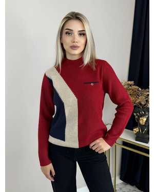 СВИТЕР ТКАНЬ 48% КАШЕМИР, 29% ШЕРСТЬ, 18% ХЛОПОК, 5% ЭЛАСТАН