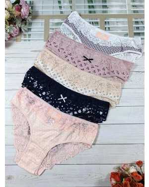 Женские трусики. В упаковке 5шт один размер разные цвета