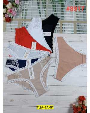 Женские трусики. В упаковке 6шт один размер разные цвета