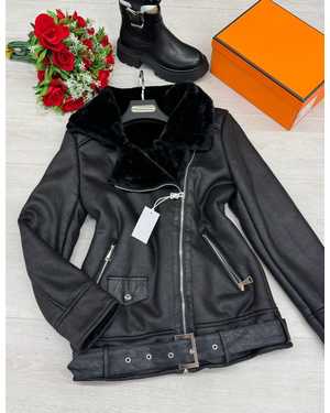 КУРТОЧКА В РАЗМЕР ТКАНЬ КОЖА С МЕХОМ