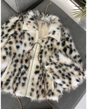 КУРТОЧКА В РАЗМЕР ТКАНЬ КОЖА С МЕХОМ