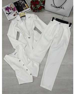 ЖЕНСКИЙ КОСТЮМ ТРОЙКА В РАЗМЕР ТКАНЬ КОСТЮМНАЯ ПАРИЖ