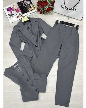 ЖЕНСКИЙ КОСТЮМ ТРОЙКА В РАЗМЕР ТКАНЬ КОСТЮМНАЯ ПАРИЖ