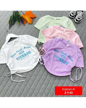 ФУТБОЛКА КРОПТОП ТКАНЬ ХЛОПОК