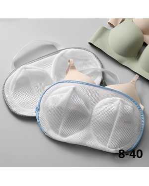 Мешок для стирки бюстгальтеров на молнии из трёхслойной крупной сетки