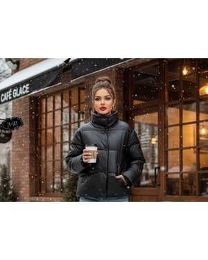 КУРТКА ТКАНЬ ЭКО КОЖА, СИНТЕПОН