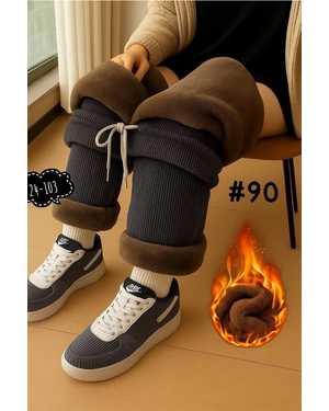 ШТАНЫ ТКАНЬ ПЛОТНЫЙ ВЕЛЬВЕТ С ГУСТЫМ МЕХОМ