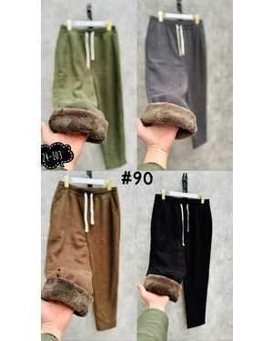 ШТАНЫ ТКАНЬ ПЛОТНЫЙ ВЕЛЬВЕТ С ГУСТЫМ МЕХОМ