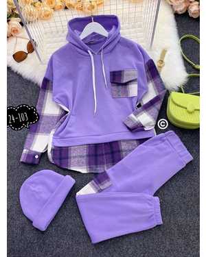 ДЕТСКИЙ КОСТЮМ ТРОЙКА ТКАНЬ ФЛИС С КАШЕМИРОМ